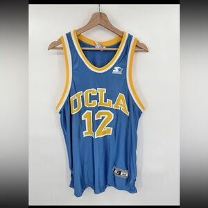 UCLA Basketball #12 Starter Blue and Yellow Jersey